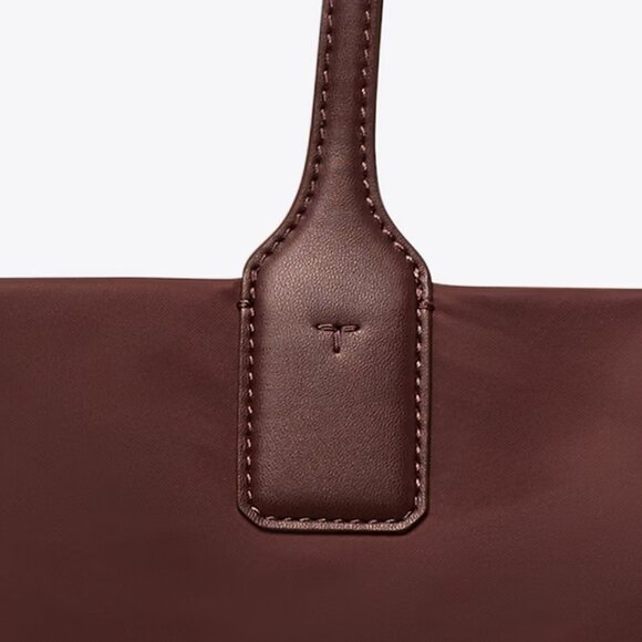 Tory Burch NWT LARGE Ella Tote Bag Burgundy TEMPRANILLO - Picture 7 of 13